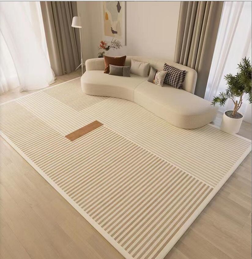 China Japanese Wabi-Sabi Stripes Living Room Floor Carpets Warm Color System Pattern factory