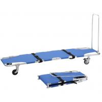 Quality Blue 600D, PVC coated Oxford cloth folding stretcher is easy to clean for sale