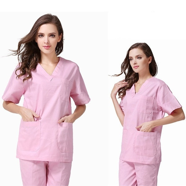 Quality factory custom new products pink scrub sets women best designs fashion clothes for sale