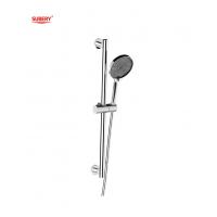 China Chrome Round Classical Shower Holder Bar Bathroom SUS304 3 Function ABS Plastic Handshower Hose factory