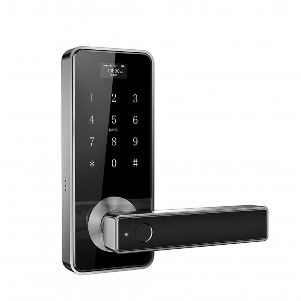 Quality Smart Sensitive Keypad Fingerprint Door Lock With Alarm High Security for sale