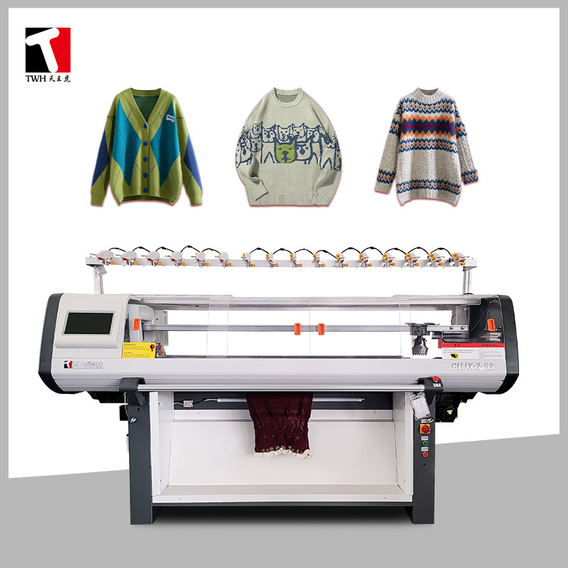 china Double System Sweater Flat Knitting Machine 1.2m/S 7G 52 Inch