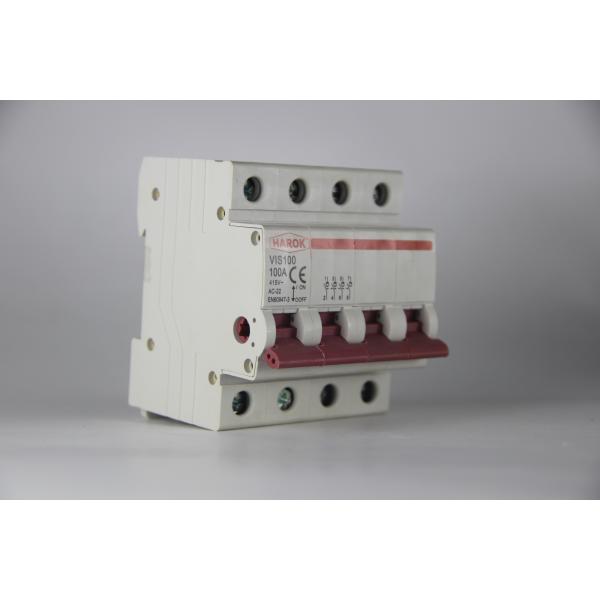 Quality VIS100 4P 100A Main Switch Isolating Circuit Breaker Household Function for sale