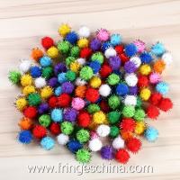 China Wholesale Colorful DIY Party Decoration Glitter Pom Pom Ball factory