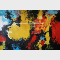China Abstract Acrylic Painting The Fire / Contemporary Canvas Wall Art Framed On Canvas factory
