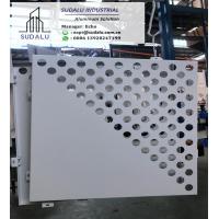 China SUDALU 30mm, 50mm diameter Aluminum Perforated Facade Cladding Panel with White Powder Coating for sale