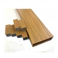 China T8 Wood Grain Aluminum Extrusion For Cladding Wood Paint Aluminum Profiles factory