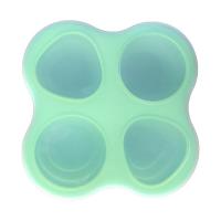 China 4 Cavities Silicone Kitchen Tool Baby Food Freezer Storage Trays With Lid for sale