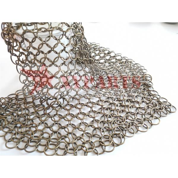 Quality Chain Mail Weave Stainless Steel Ring Mesh Colored Finished for sale