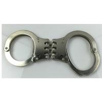 China Snap Shackles Stainless Steel Hand Cuffs Police Use Silver Black factory