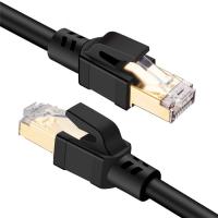 China Black 25Gbps Copper Cat8 Patch Cable Super Fast Transmission Rj45 Cat8 Cable factory