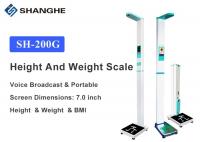China Portable Bluetooth Digital Scale With Height Rod , Medical Centers Automatic Height And Weight Machine factory