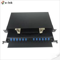 China 19Inch Fiber Patch Panel FPP Rack Mount Drawer Type 12-144 Ports With SC Adapter factory