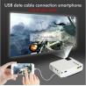 China Home theater HD Mini Projector Optional Wired Sync Display For Iphone Smart Android Phone factory