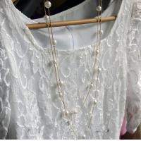China Fashion Jewelry pearls strands necklace cloth ornaments factory