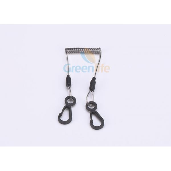 Quality Smart Cable Wire Safety Plastic Coil Lanyard With Plastic 8 Type Snap Hook 2 PCS for sale