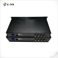 China Rack mount Fiber Video Converter 6 Channel 3G SDI Fiber Extender With 8 Channel Gigabit PoE factory