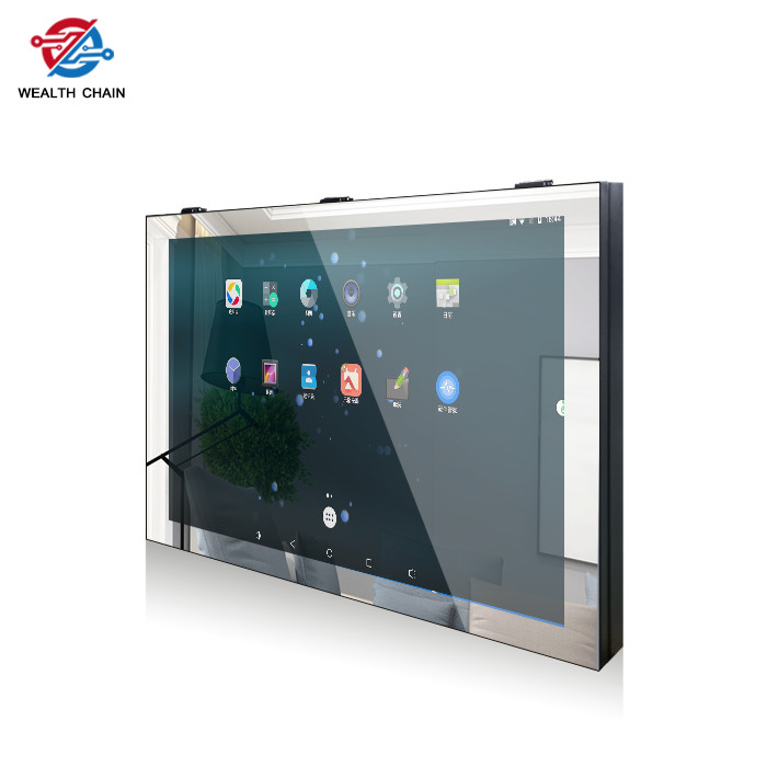 China Wall-mount 30% / 50% Transmittance Mirror Outdoor LCD Digital Signage Smart TV for sale