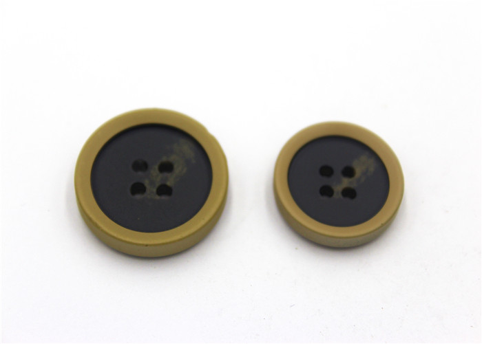 China Plastic 60L Extra Large Coat Buttons , Yellow And Black Mens Coat Buttons factory