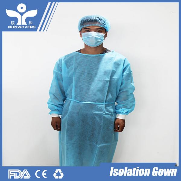 Quality Dustproof Disposable Isolation Gown With Cuff Lightweight for sale