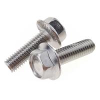 China Hex washer Head Flange Head Screws With Serration M8 Stainless Steel Fastener for sale