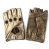 China High quality genuine leather driving gloves half finger leather gloves factory