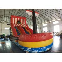 China Red Inflatable Pirate Boat / Inflatable Pirate Ship Fun City Inflatable Playground factory
