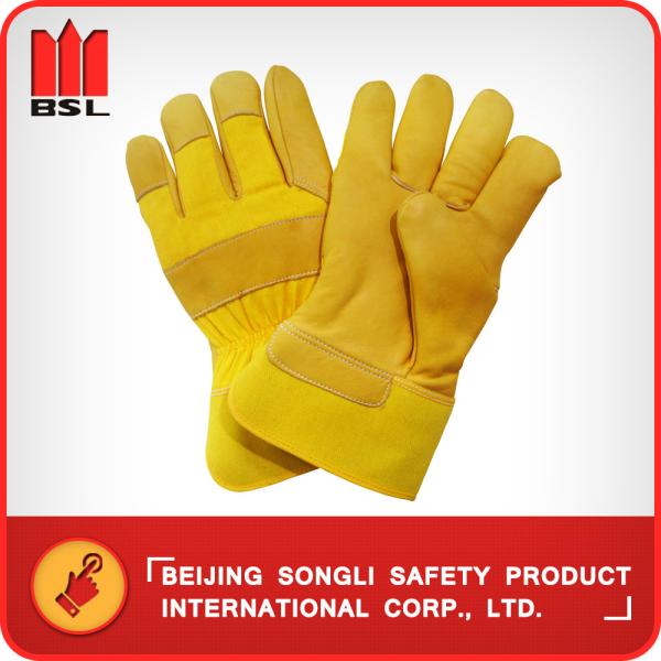 Quality SLG-CA607 cow grain leather working safety gloves for sale