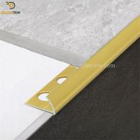 Quality Round Open Shape Aluminium Tile Trim 10mm X 2.5m High Glossy Gold for sale