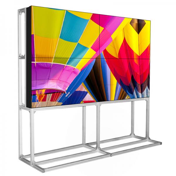 Quality 500 Nits 8ms Digital Signage Display Bezel 3.5mm Floor Stand video for sale