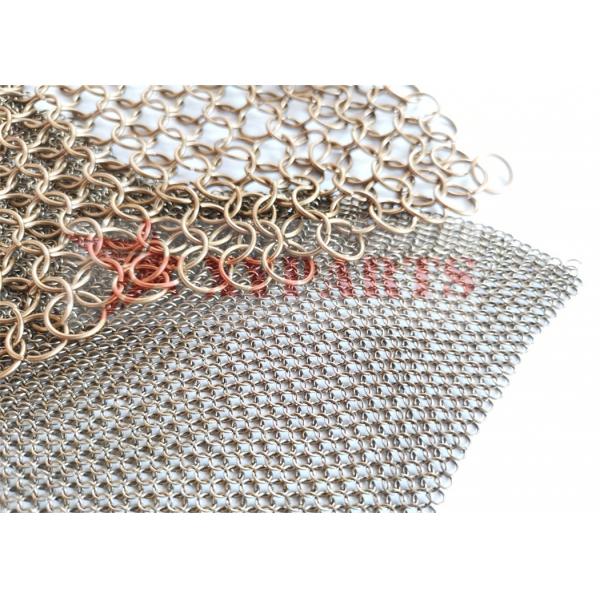 Quality Electroplating Metal Ring Mesh Space Division in Easy Installation for sale