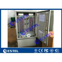 China IP65 Stainless Steel Fiber Optical Cable Cabinet With Front or Rear Access Floor Mount for sale