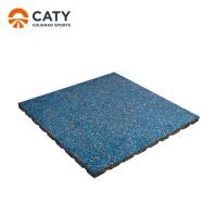 Quality Durable Rubber Gym Flooring Tiles Nontoxic , Multifunctional Rubber Playground for sale