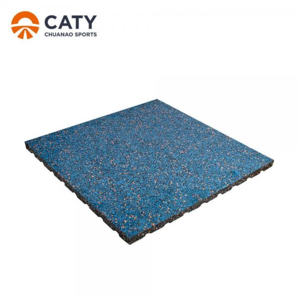 Quality Durable Rubber Gym Flooring Tiles Nontoxic , Multifunctional Rubber Playground Mats for sale