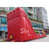 China 8m High Rainbow Triple Lane Giant Commercial Inflatable Water Slides For Adults factory