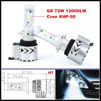 China G8 72W 12000LM LED headlight H4 H7 H16 H9 H10 H11 9005 9006 CREE XHP50 LED Headlight Kit factory