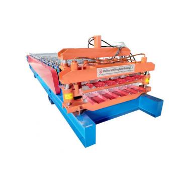 Quality Two Profile Panel Double Layer Roll Forming Machine Cutting Plate Material Cr 12 for sale