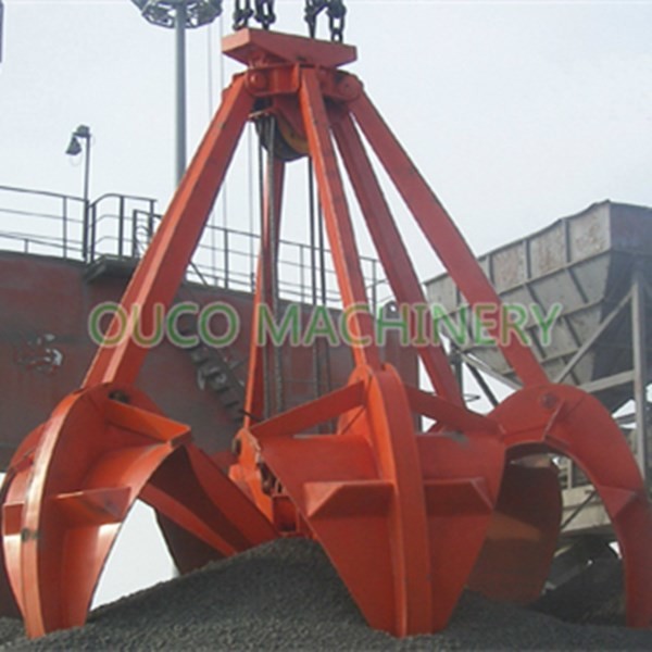 Quality Customized 6 Rope Steel Lifting Orange Peel Grab Bucket for sale