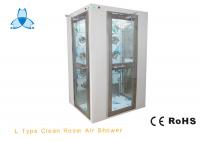 China Single Person Cleanroom Air Shower With 90 Degree Corner Doors , 800W Blow Power factory