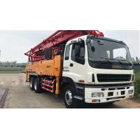 Quality Red Second Hand Concrete Pumps Truck Sany 46m With Isuzu Chassis for sale
