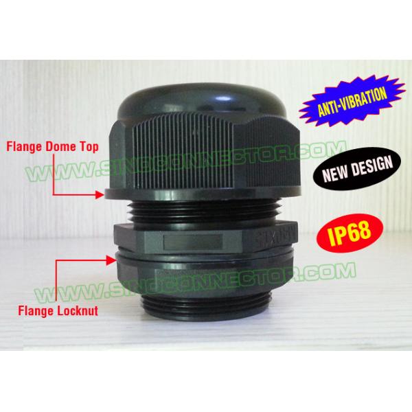 Quality Polyamide Nylon Anti-Vibration Cable Glands IP68 with Flange Dome Cap & Flange for sale