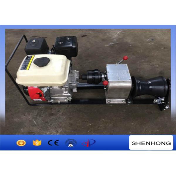 Quality Steel Gas Engine Powered Winch 1 Ton With Axle Bar Driven Tranmission for sale