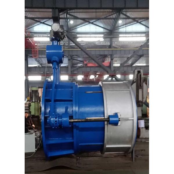 Quality DN2000 Anti Cavitation Fixed Cone Valve / Pressure Self Regulating Valve With Diversion Hood for sale