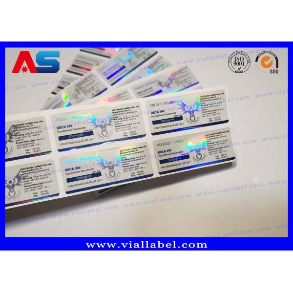 Quality Customized Anabolic Peptide Bottle Labels  , Glass Vial 3D Hologram Stickers 10ml for sale