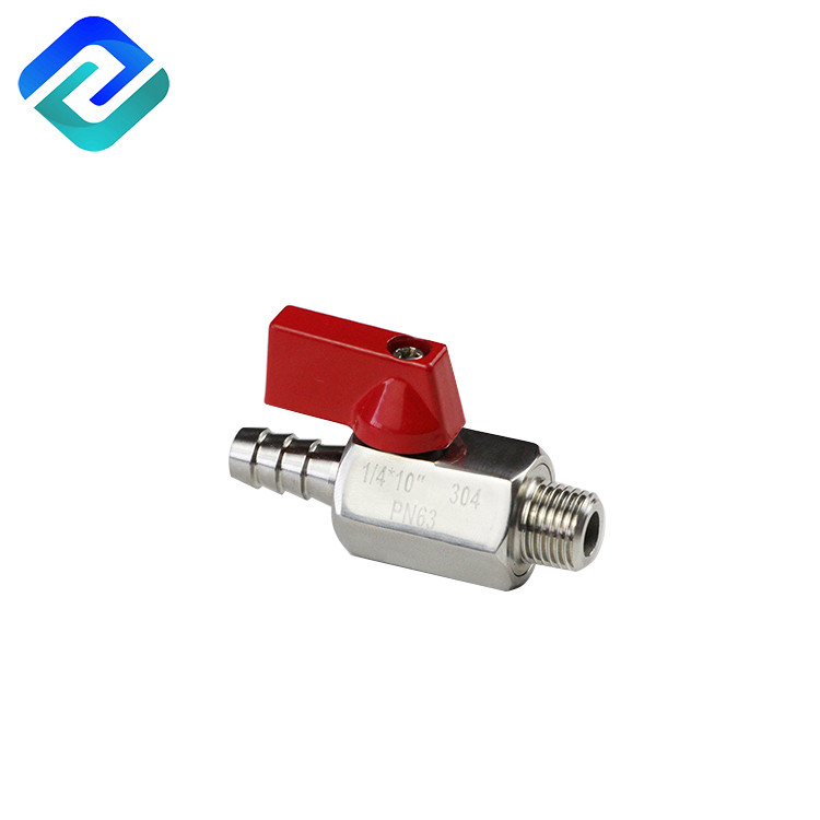 China Stainless Steel Floating Hose Barb Mini Casting Ball Valve factory
