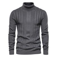 China Streetwear Clothing Men'S Turtleneck Sweater Casual Knit Basic Shirt Pure Color Pullover factory