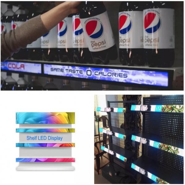 Quality Supermarket Advertising Shelf LED Display P1.875mm Ultra Thin Waterproof for sale