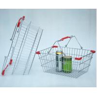 China Chrome Plated Supermarket Wire Baskets Wire Shopping Basket For Grocery Store factory
