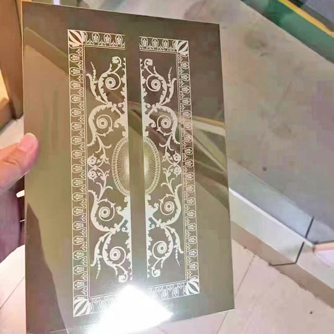 Quality Small Sample Of Etched Color Stainless Steel Sheet Mirror base for sale