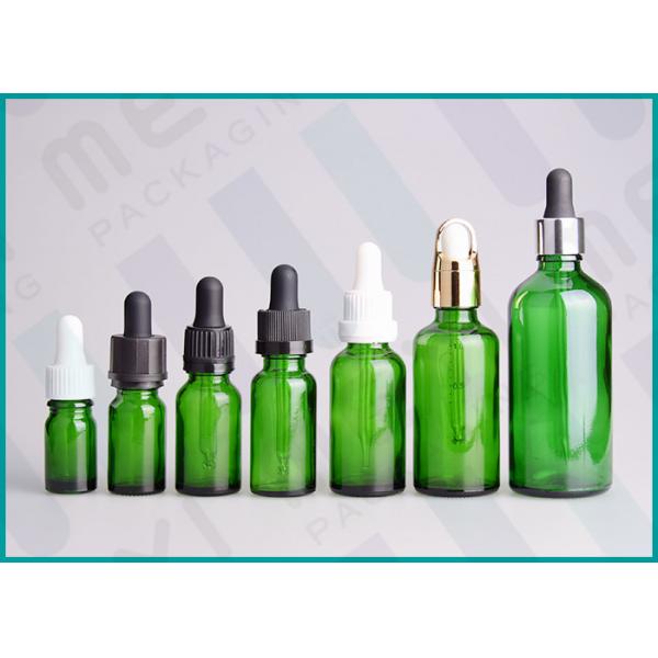 Quality Green Glass Dropper Bottles , 10ml 20ml 30ml E-Liquid Dropper Bottle  for sale